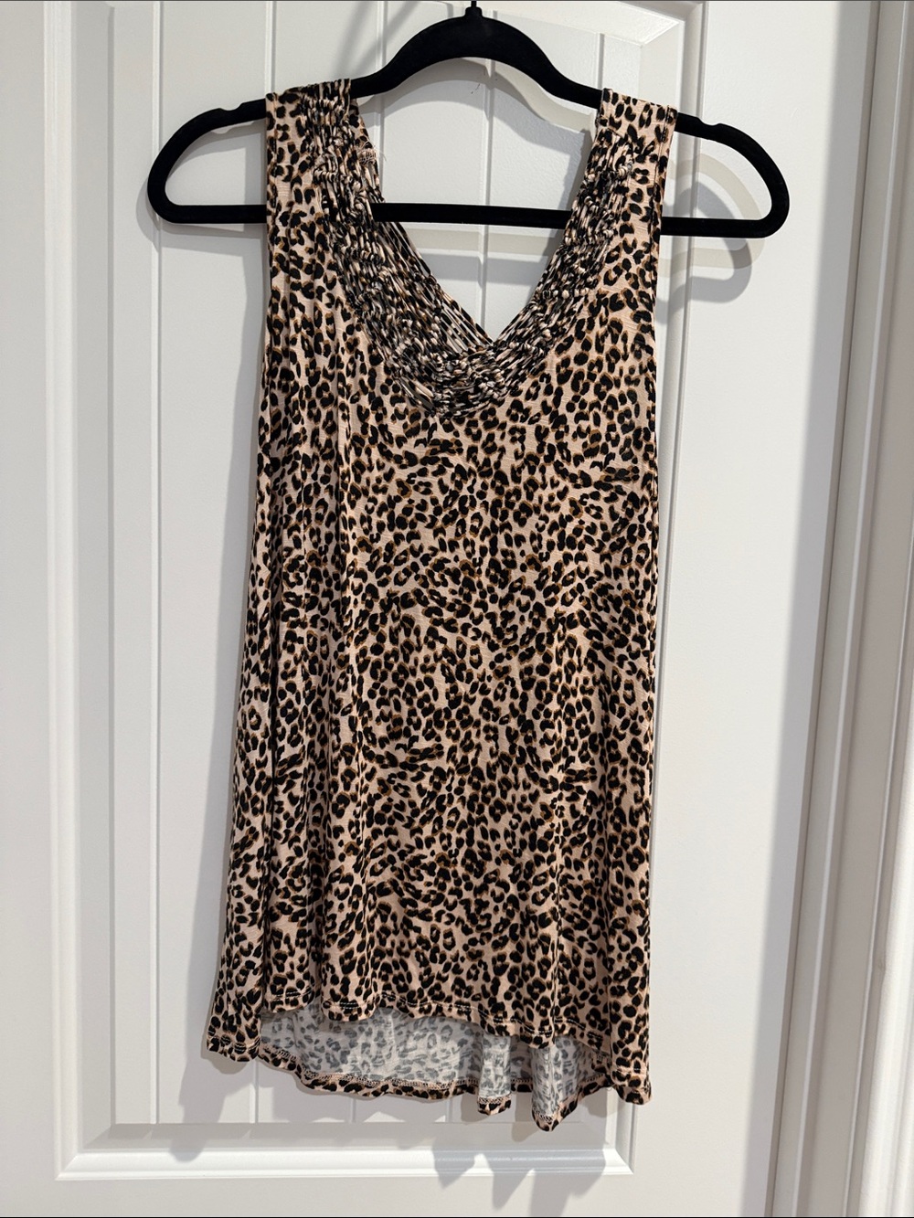 Maurices Beige and Black Leopard-Print Tank Top